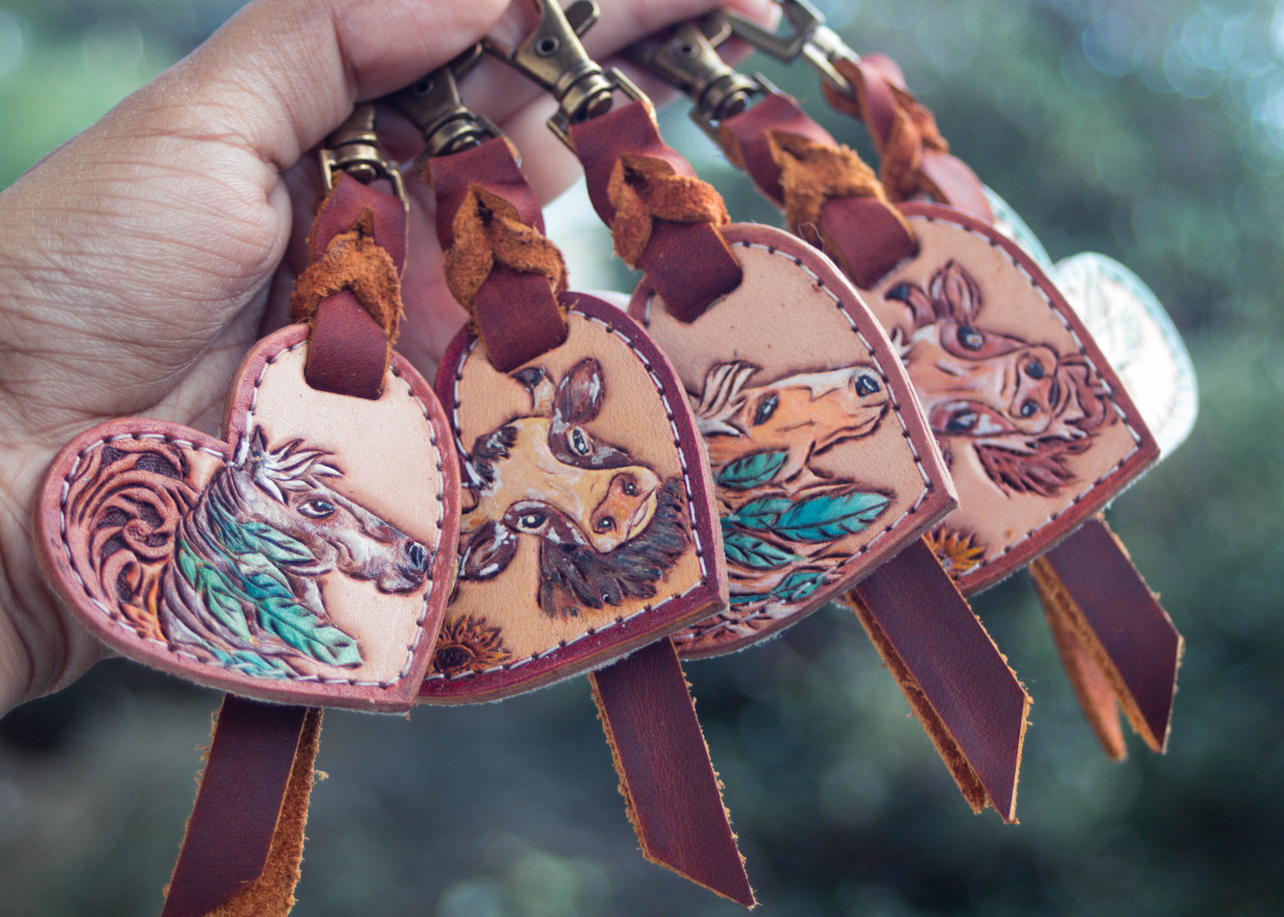 Leather tooled Heart charms , Tooled hearth charm, heart leather key ring, horse tooled heart charm. cow tooled leather key ring, Western Key Lanyard,
Unique Leather Accessories,
tooled leather,
Leather Keychain Gift
Leather key chain
leather carved key chain
horse key chain,
heart charm,
Handmade leather,
Handcrafted Leather Keychain,
gift for her,
Genuine Leather Heart Charm,
car key chain,
,bag tussle
